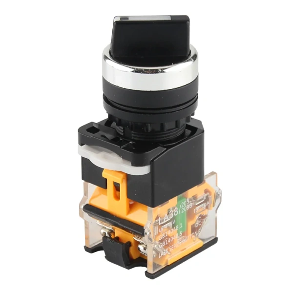 22mm Rotary Switch La38-11x2 / X3 Instantaneous / Locking 2 / 3 Position 10a400v Power Switch with Key Red Green Black