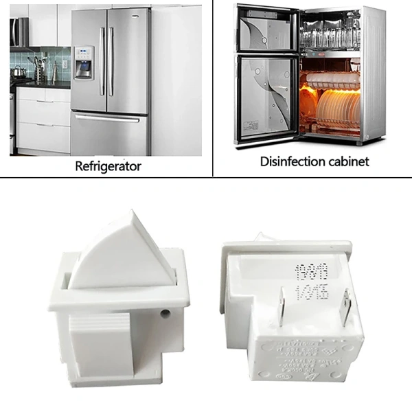 2/3Pin Refrigerator Door Lamp Light Switch For Freezer Parts AC 5A 125V/5A 125V Universal Fridge Household Accessories White New