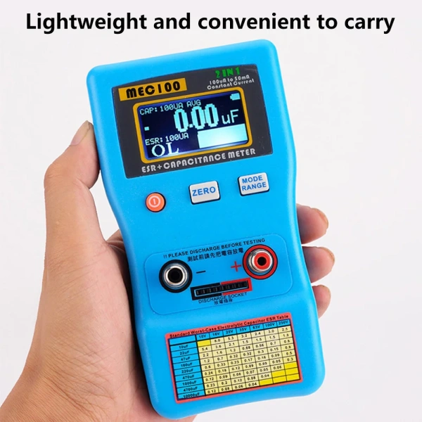 MESR-100/MLC500/MEC-100/M4070 ESR Capacitance Ohm Meter Professional Measuring Capacitance Resistance Capacitor Circuit Tester