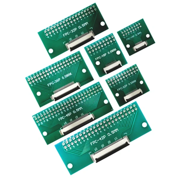 FPC/FFC Welding 0.5 Seat Connection 0.5mm Pitch Connector SMT To 2.54mm Flexible Cable Adapter Board 6 8 10 20 50 60 80 Pin