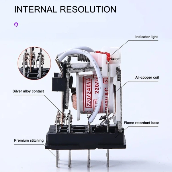 Miniature Control Relays Small Intermediate Relay AC 12V DC C24 AC220 HH52P HH53P HH54P HH62P HH63P HH64P