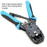 TU-200AR Network Ethernet Cable Crimper Wire Crimping Pliers Tool for 8P8C RJ-45 Port Modes with Vertical Crimping Design