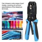 TU-200AR Network Ethernet Cable Crimper Wire Crimping Pliers Tool for 8P8C RJ-45 Port Modes with Vertical Crimping Design