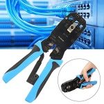 TU-200AR Network Ethernet Cable Crimper Wire Crimping Pliers Tool for 8P8C RJ-45 Port Modes with Vertical Crimping Design