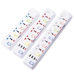 Universal Type BS Plug Fire Proof Extension with USB for Charging Port