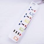 Universal Type BS Plug Fire Proof Extension with USB for Charging Port- 3 gang